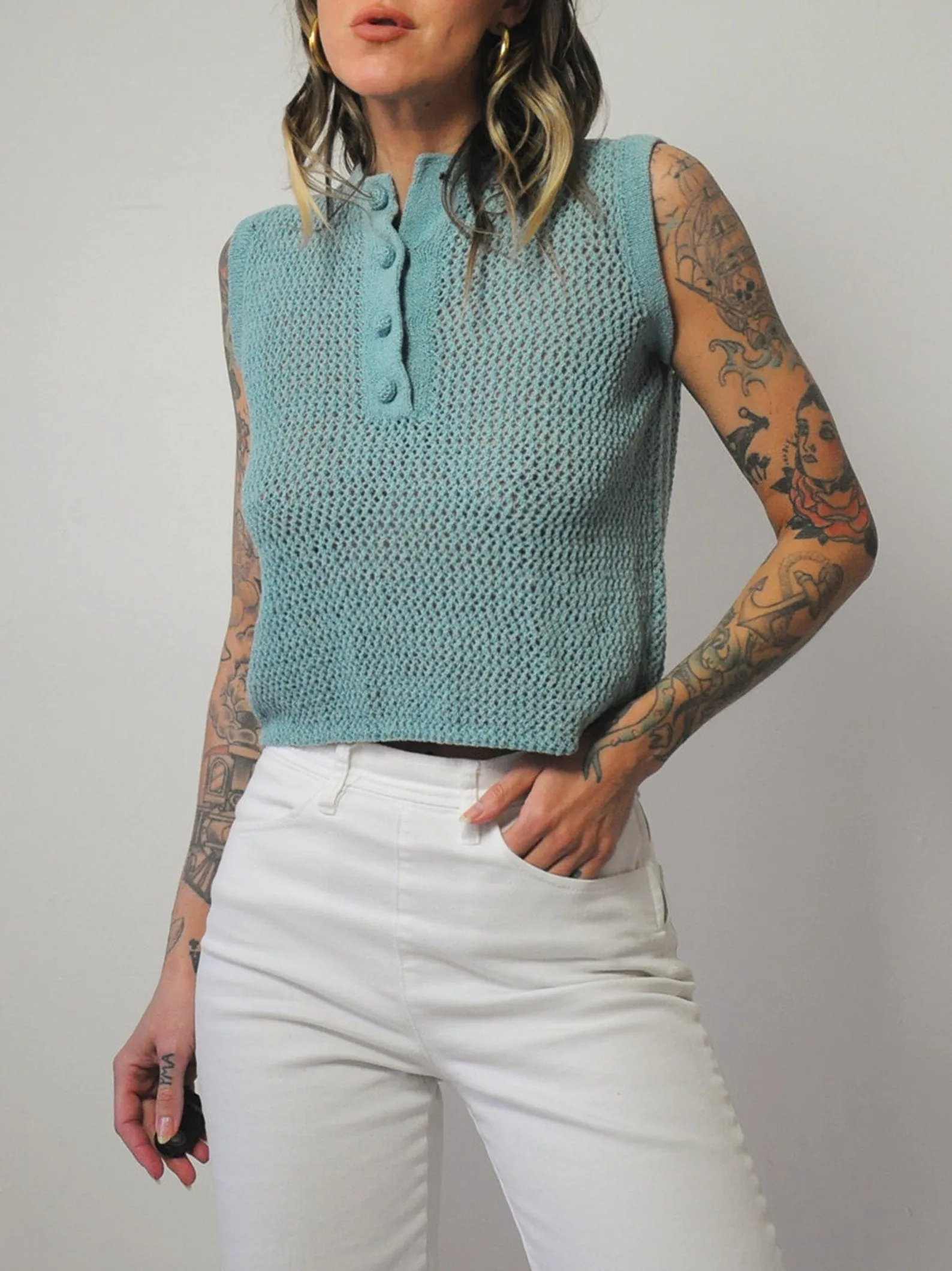 1960s Seastorm Fishnet Tank