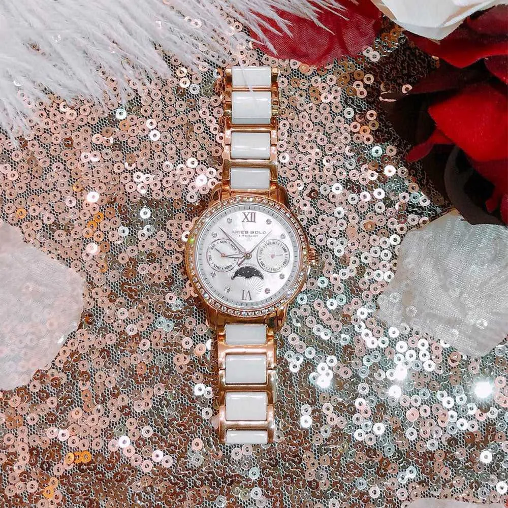 Aries Gold Enchant Luna L 58010L RG-MP WOMEN'S WATCH