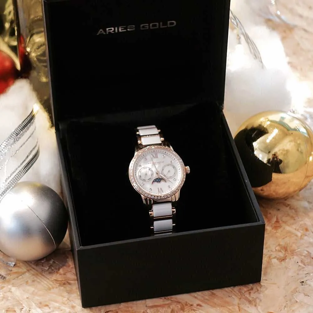 Aries Gold Enchant Luna L 58010L RG-MP WOMEN'S WATCH