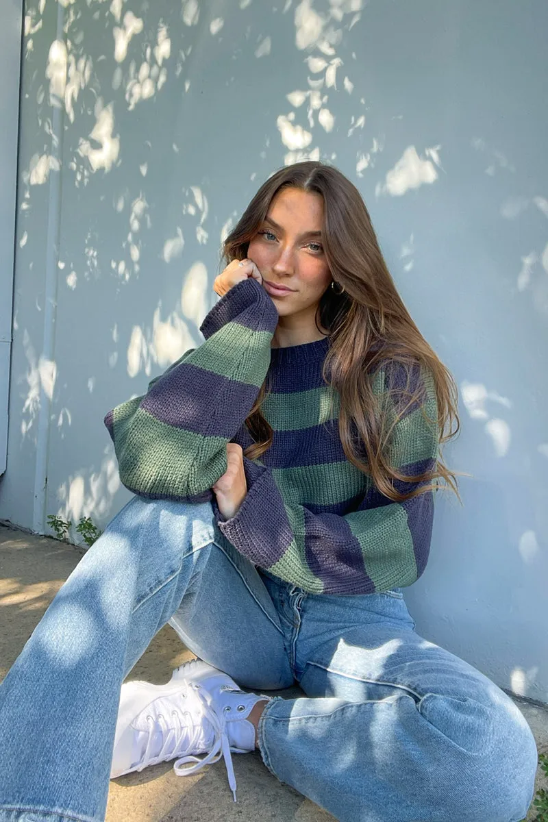 Arlette Cropped Striped Sweater