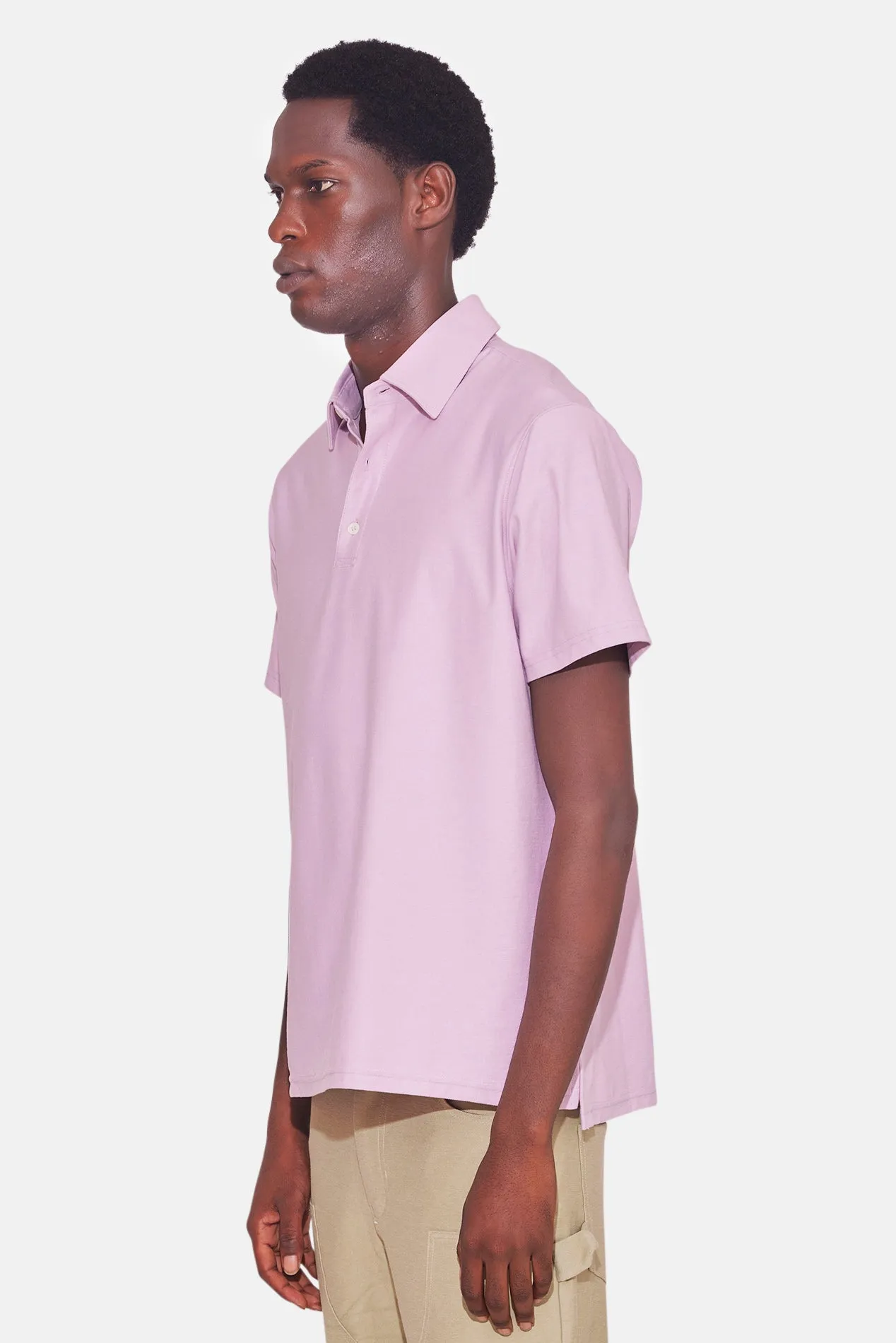 Atlantic SS Pique Polo Washed Pink