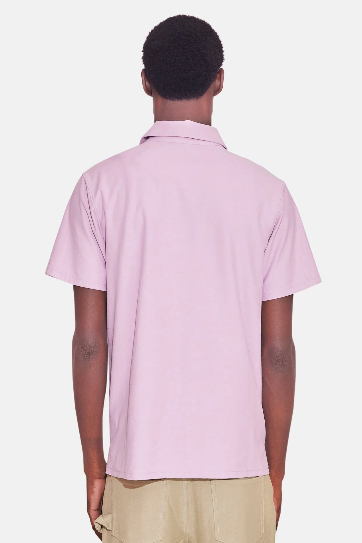 Atlantic SS Pique Polo Washed Pink