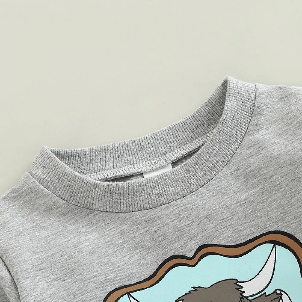 Baby Boy Cartoon Print Autumn Sweatshirt Wholesale Baby Clothes