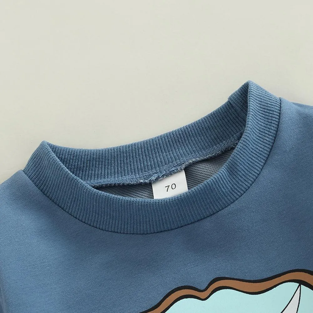 Baby Boy Cartoon Print Autumn Sweatshirt Wholesale Baby Clothes