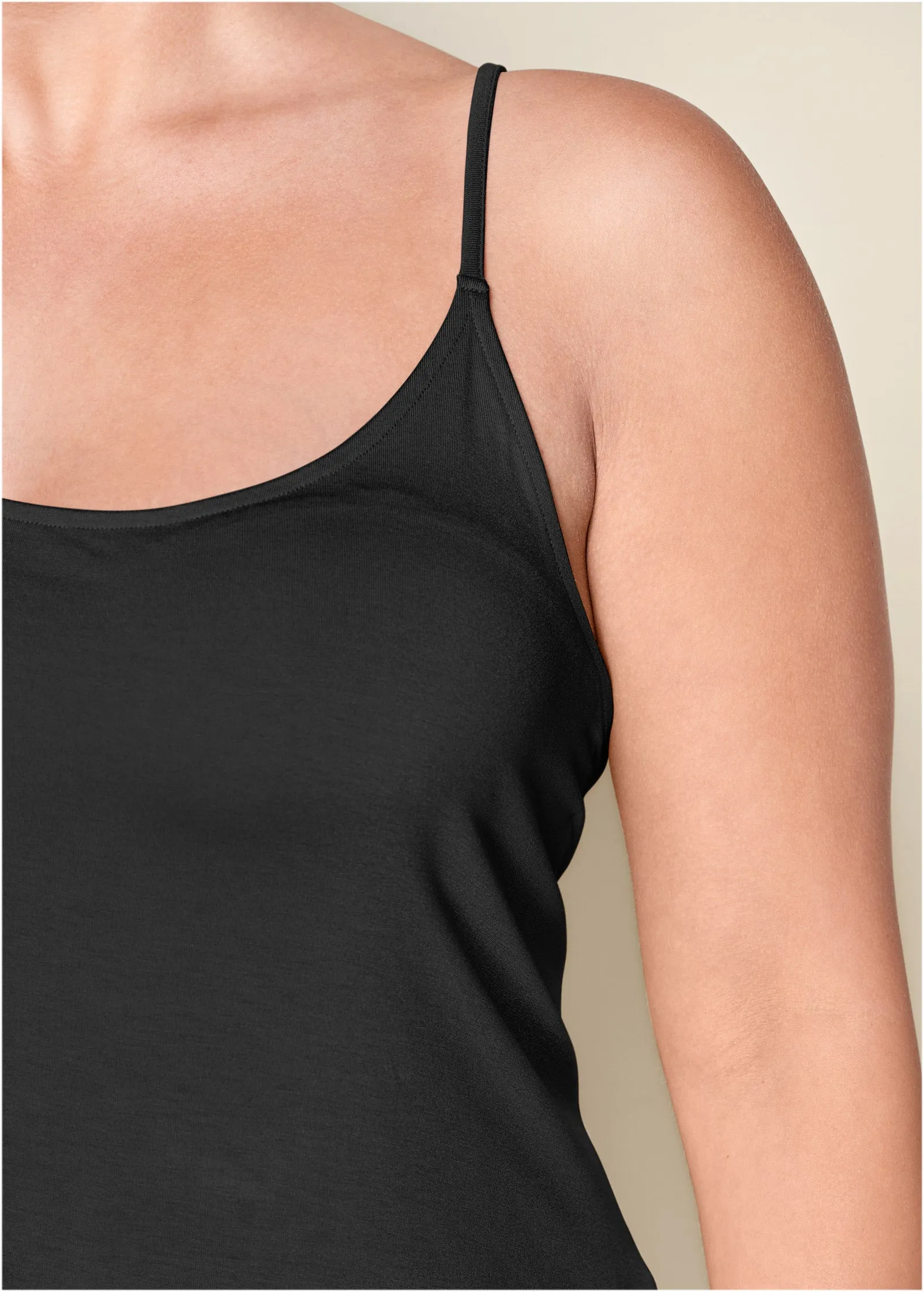Back Detail Top - Black