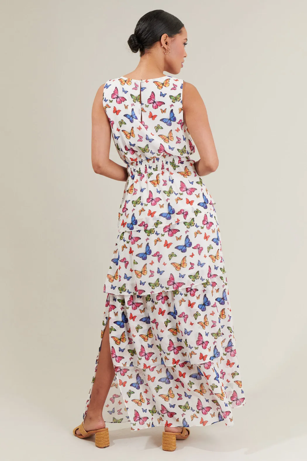 Bess Butterfly Tiered Maxi Dress