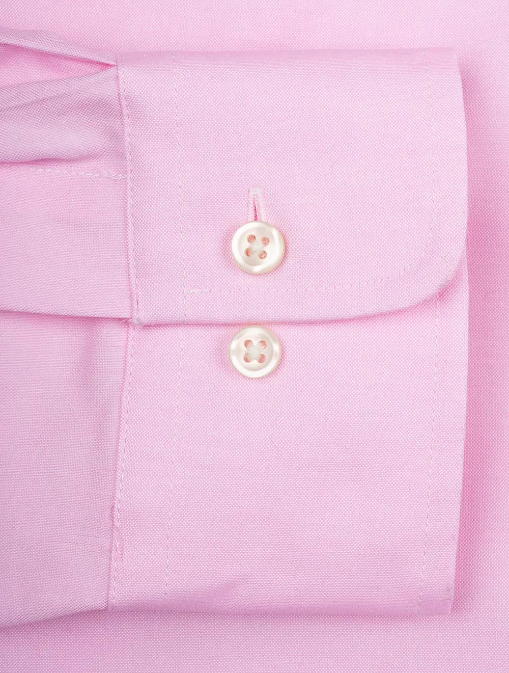 Buttondown Plain Stretch Shirt Pink White