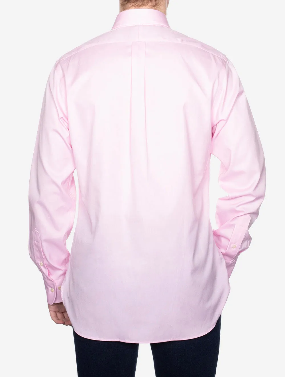 Buttondown Plain Stretch Shirt Pink White