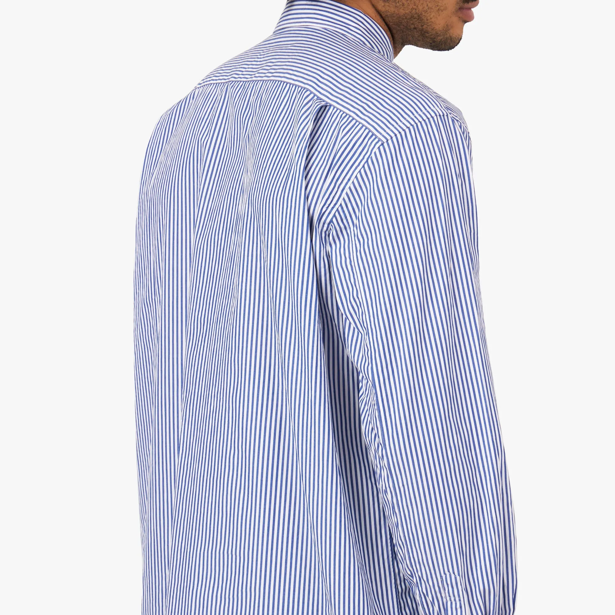 COMME des GARÇONS PLAY Striped Long Sleeve Shirt / Blue