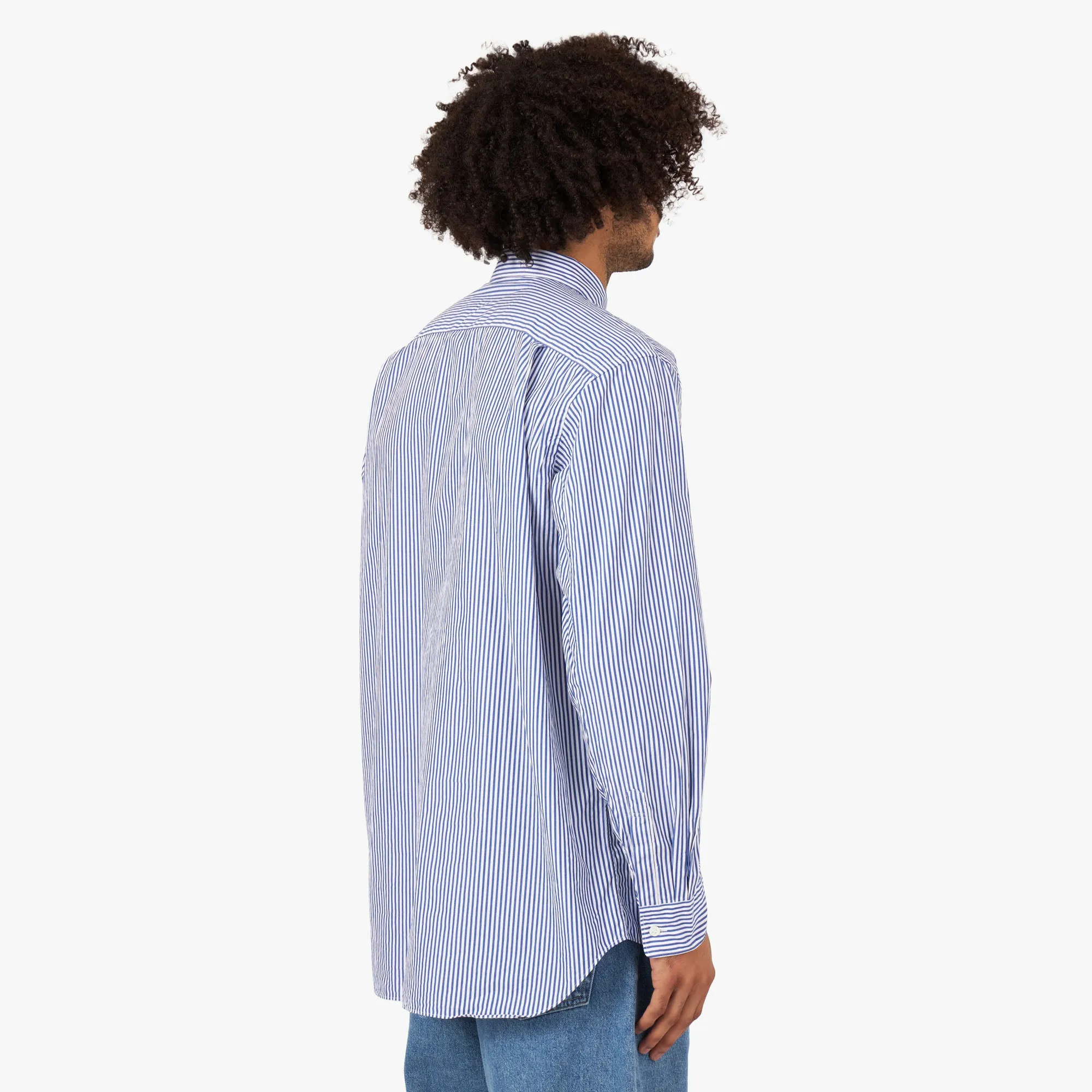 COMME des GARÇONS PLAY Striped Long Sleeve Shirt / Blue