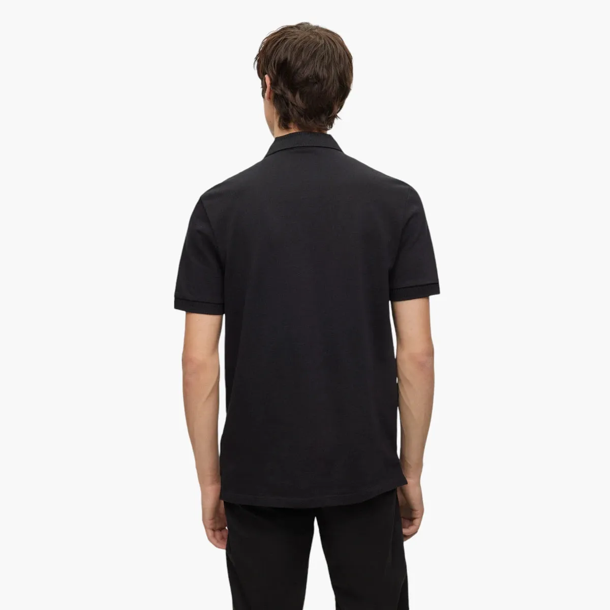 Cotton-Pique Slim-Fit Polo Shirt With Logo Label
