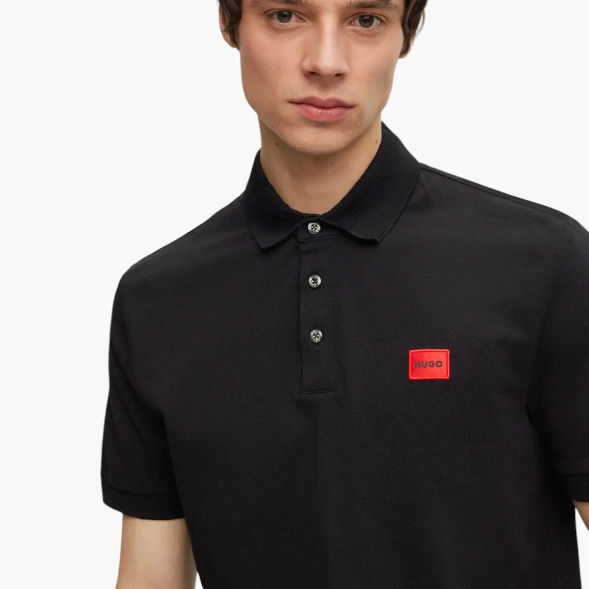 Cotton-Pique Slim-Fit Polo Shirt With Logo Label