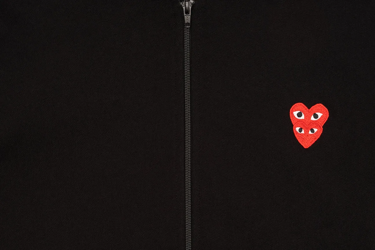 DOUBLE RED HEART FULL ZIP HOODY