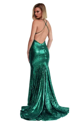 Estelle Gown - Emerald Green (M & L - Clearance Sale)