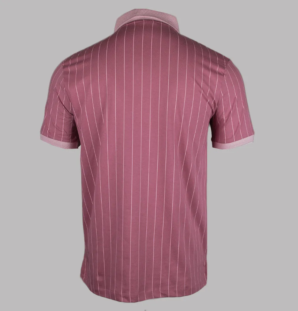 Fila Vintage BB1 Classic Striped Polo Shirt Heather Rose/Pink Nectar/Gardenia
