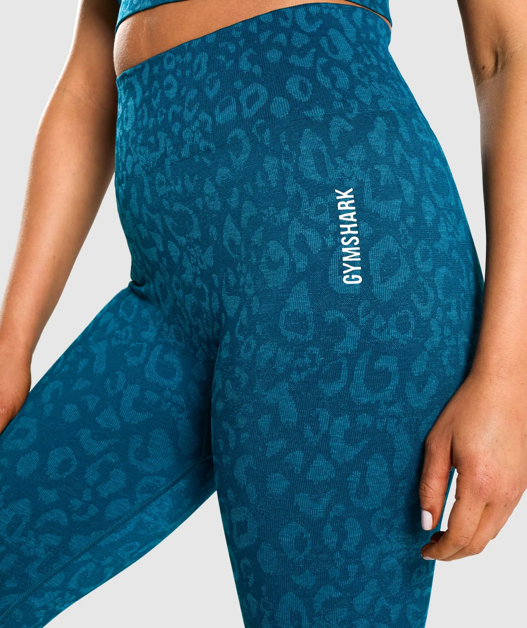 Gymshark Adapt Animal Seamless Leggings - Teal