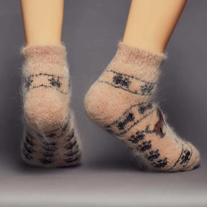 Happy Pups | Heavy Goat Wool | Women's Quarter Crew