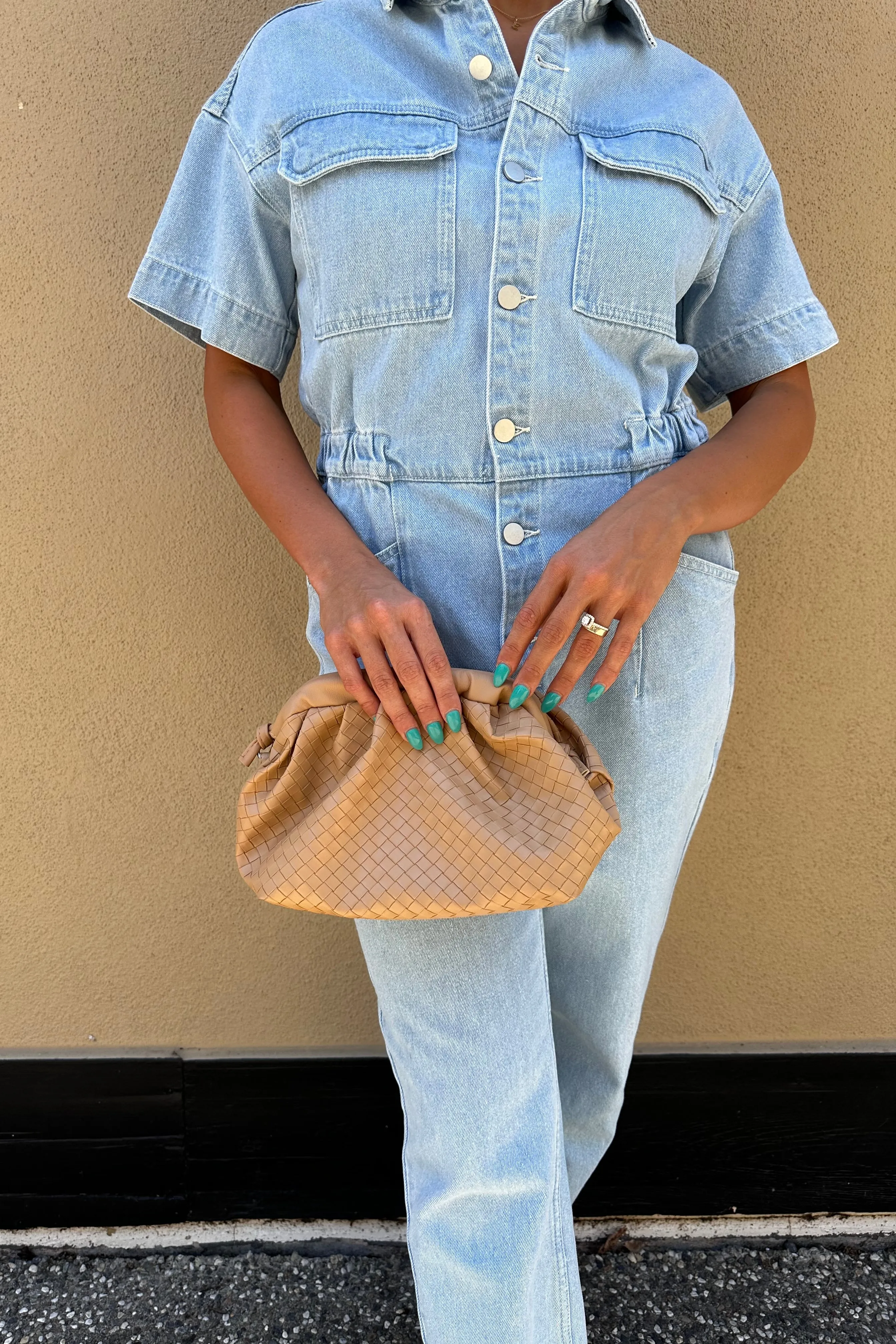 HARLOWE BLUE UTILITY JUMPSUIT