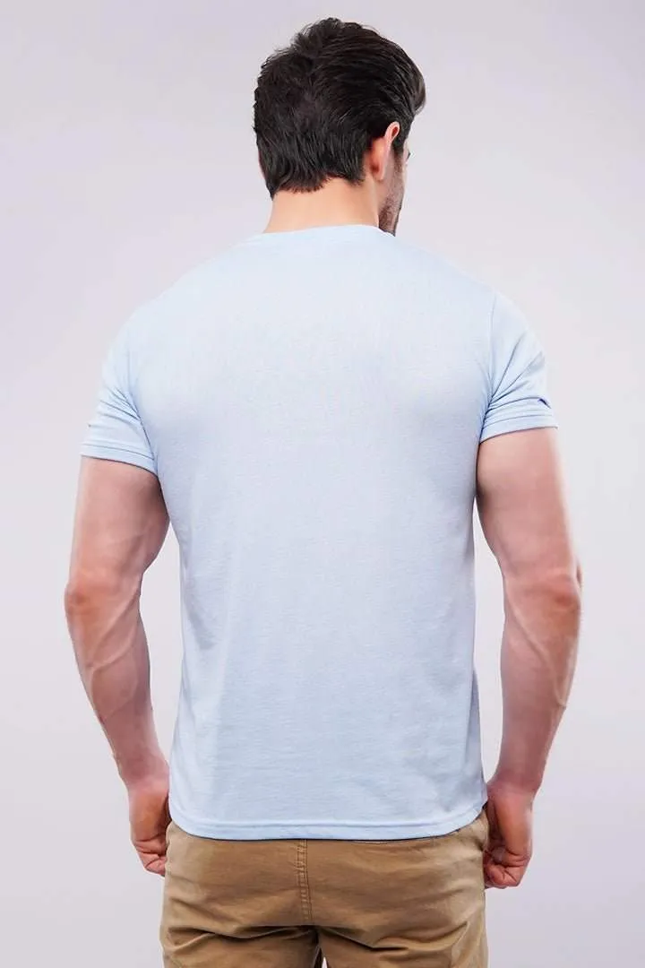 Henley T-Shirt - Sky Blue