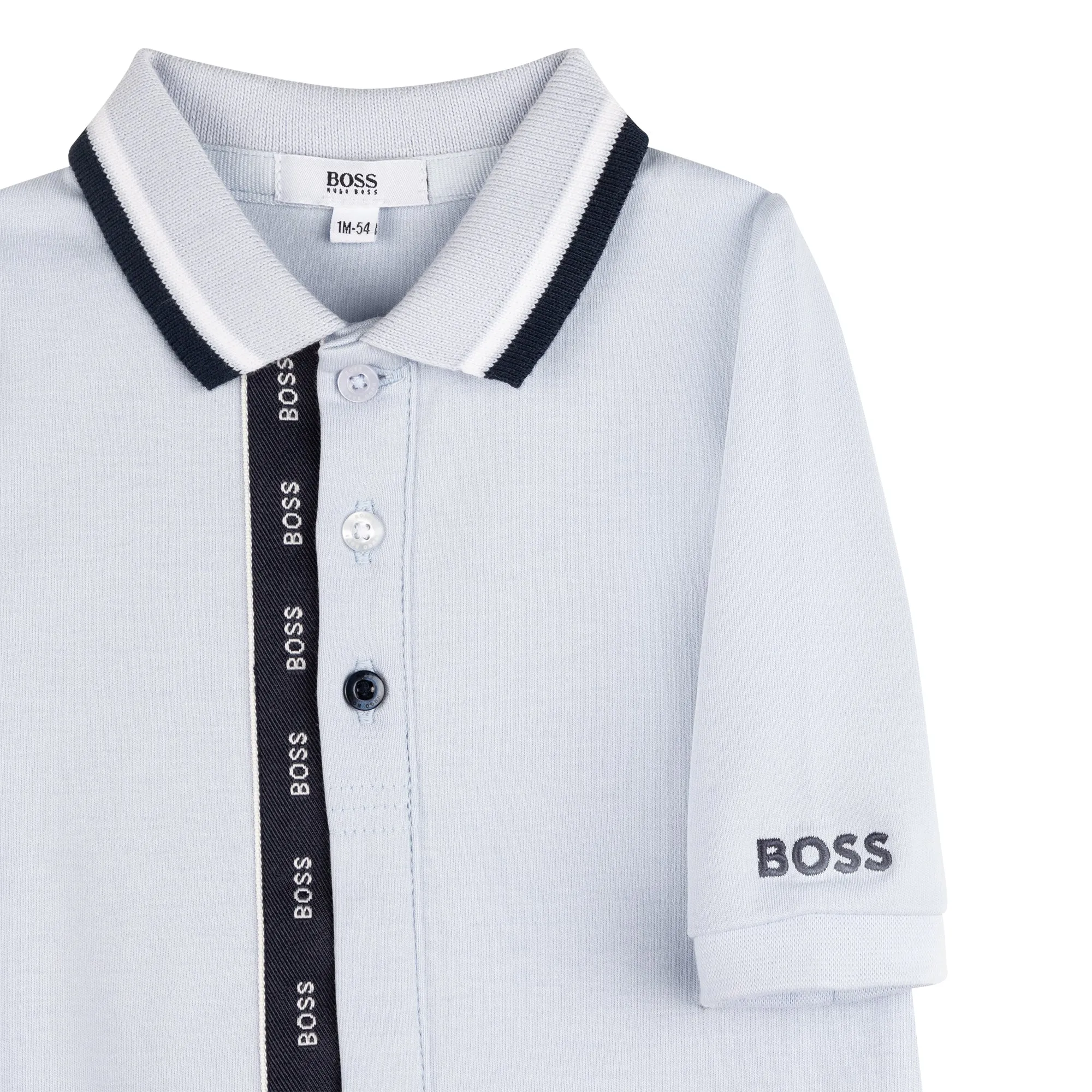 Hugo Boss Baby Footed Sleeper_ Pale Blue J97189-771