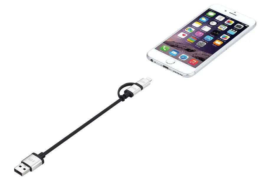 Just Mobile - AluCable Duo Mini - Micro USB and Lightning Cable