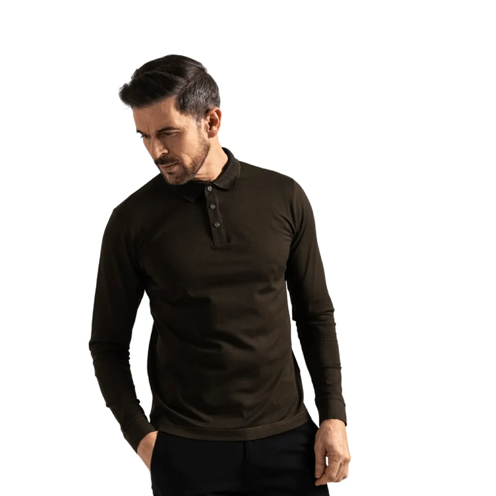 Marai Pique Long Sleeve Polo Men