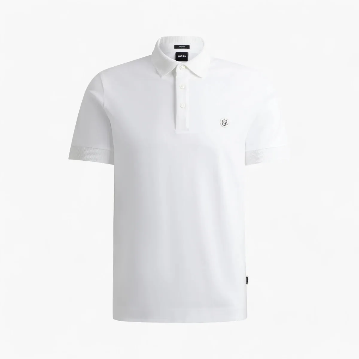 Mercerized-Cotton Polo Shirt With Double Monogram