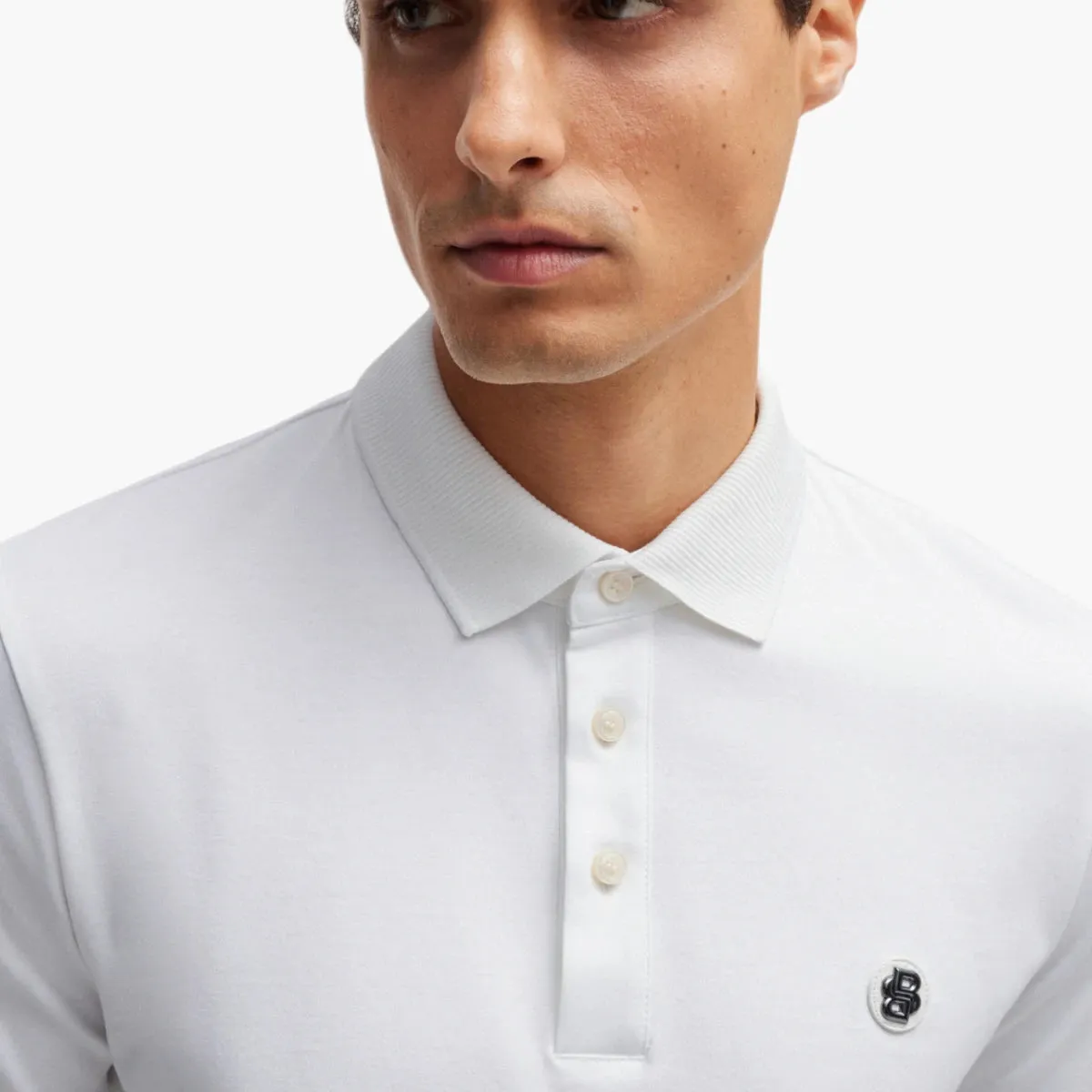 Mercerized-Cotton Polo Shirt With Double Monogram