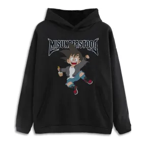 Misunderstood Goku Drop Shoulder Black Pullover Hoodie *Restocked*