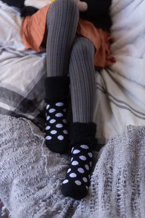 New Zealand Bed Socks with Polka Dots