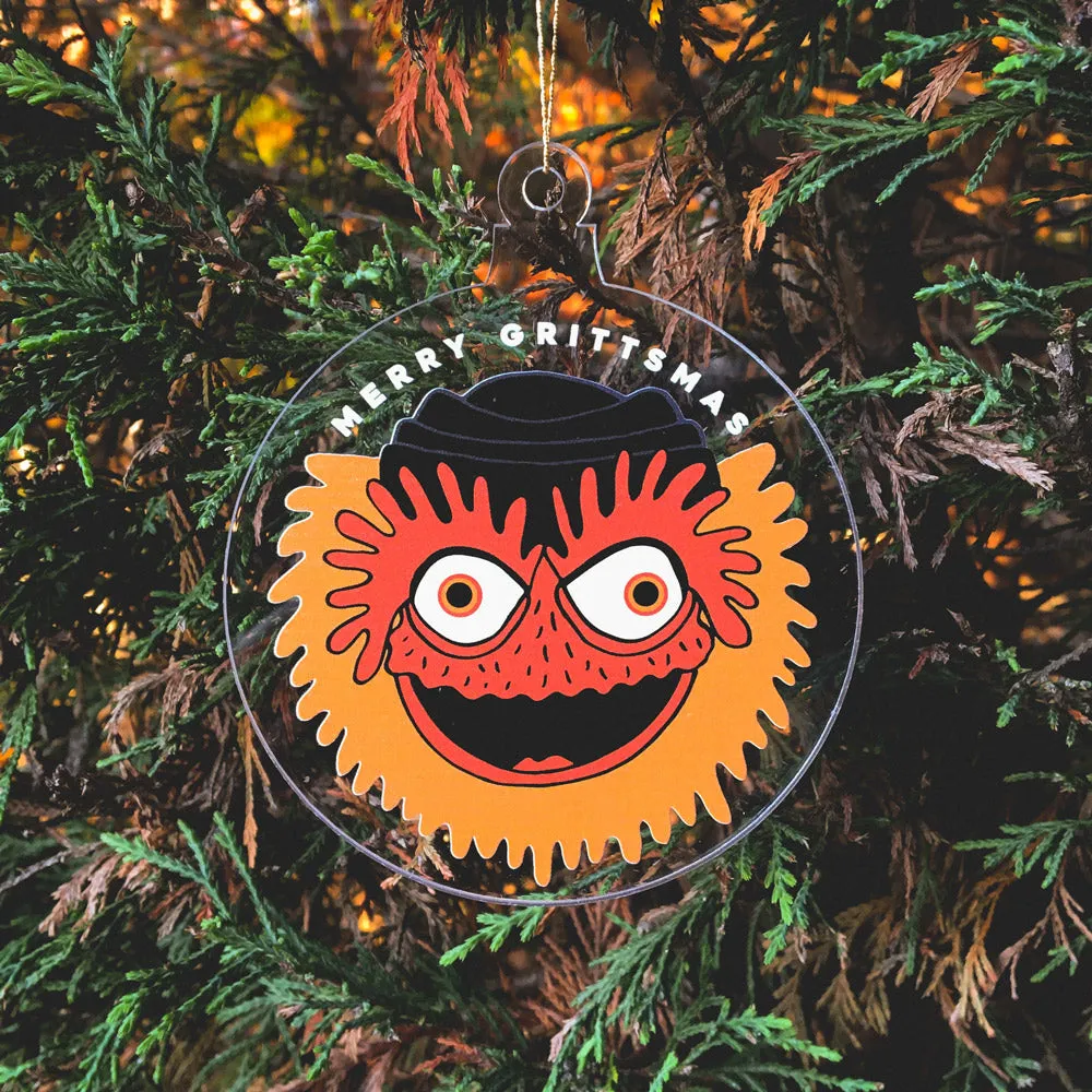 Philadelphia Christmas ornament, Gritty holiday tree ornament by exit343design