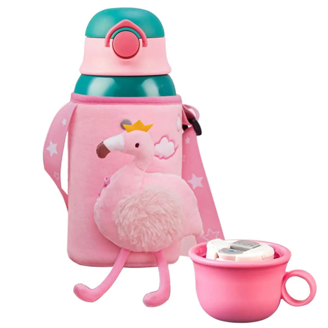 (PINKAH) Kids Bottle Cartoon Design | Stainless Steel (600ML) - Green