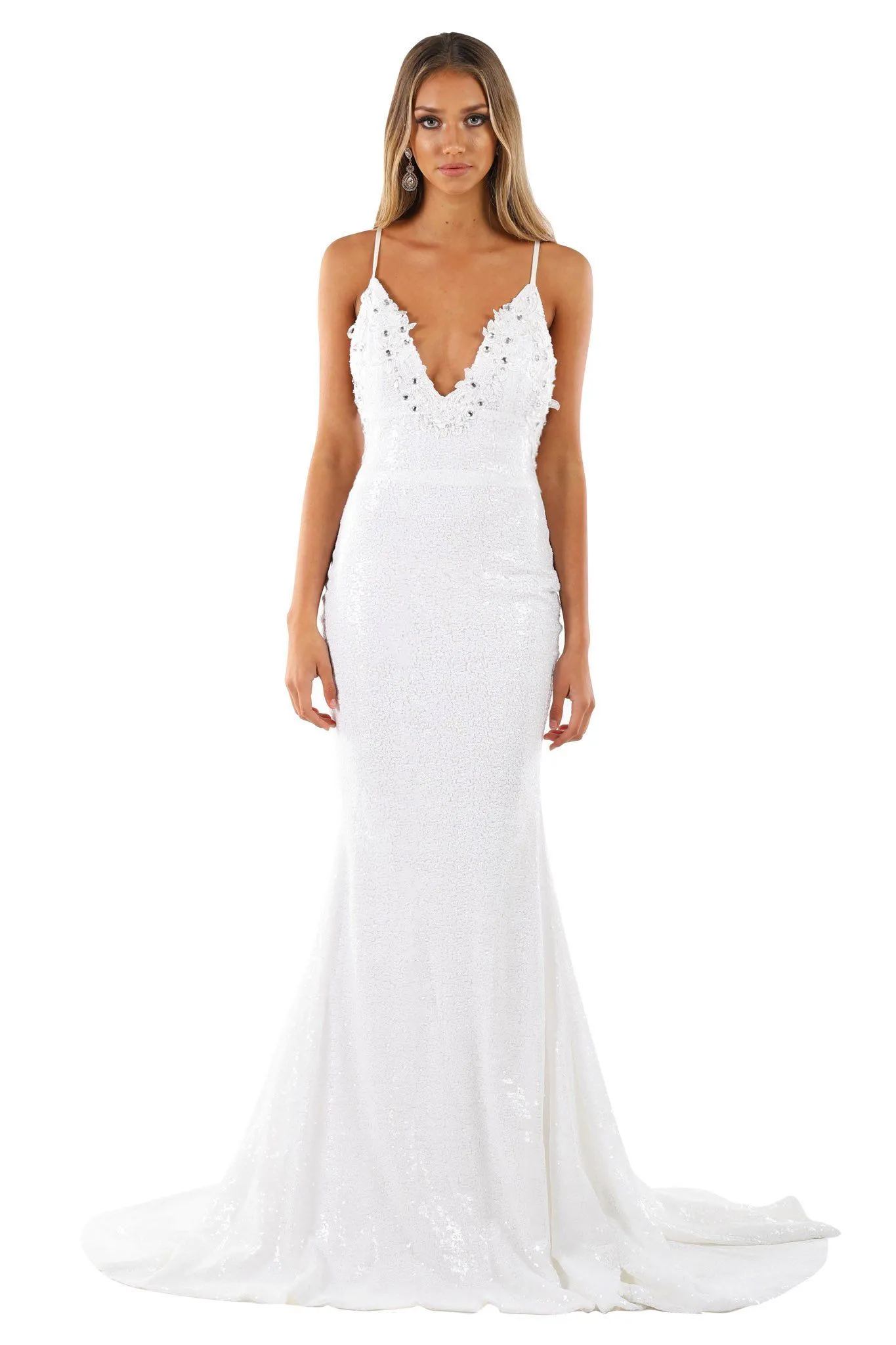 Roselle Luxe Gown - White (S - Clearance Sale)