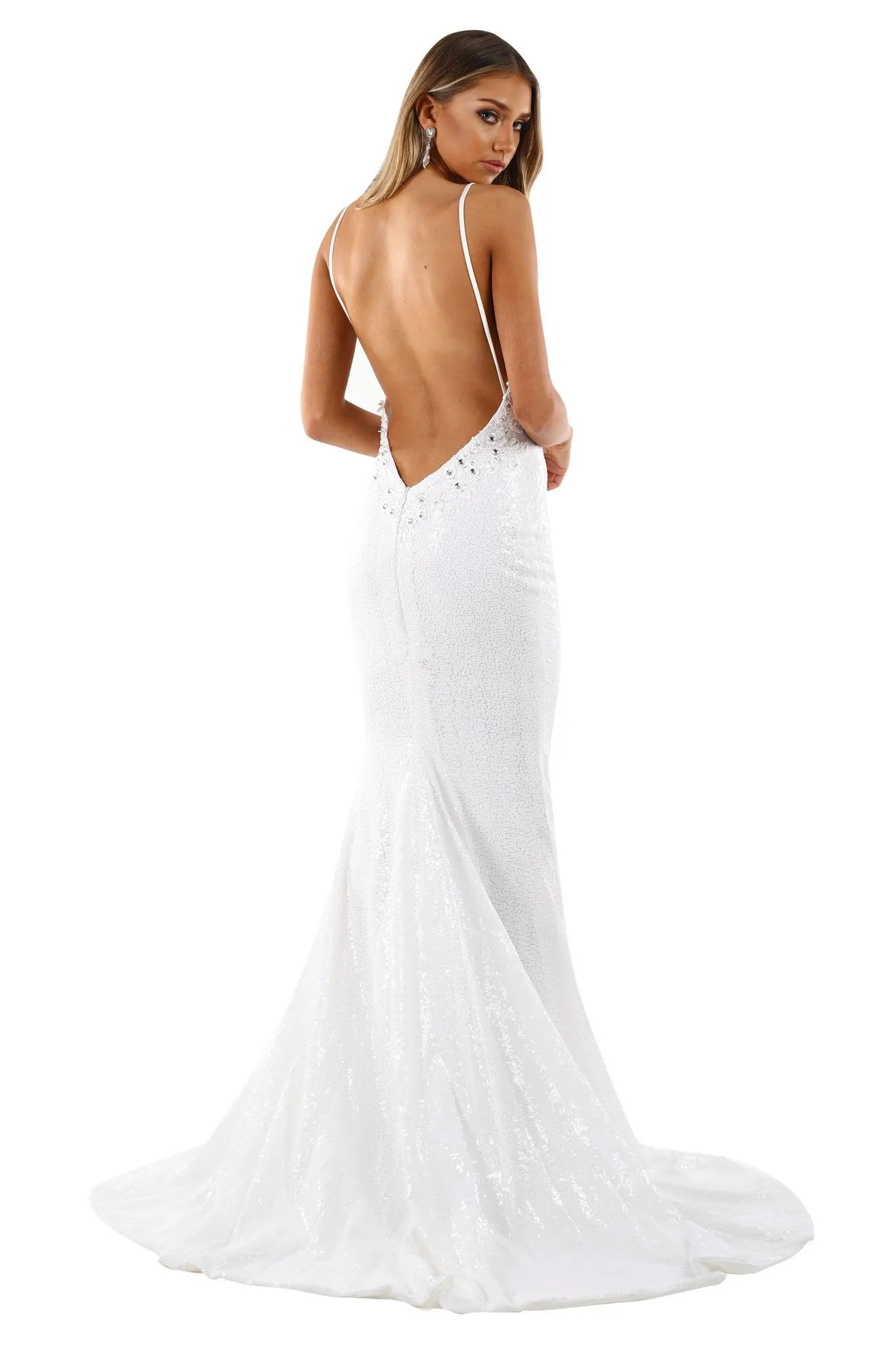 Roselle Luxe Gown - White (S - Clearance Sale)