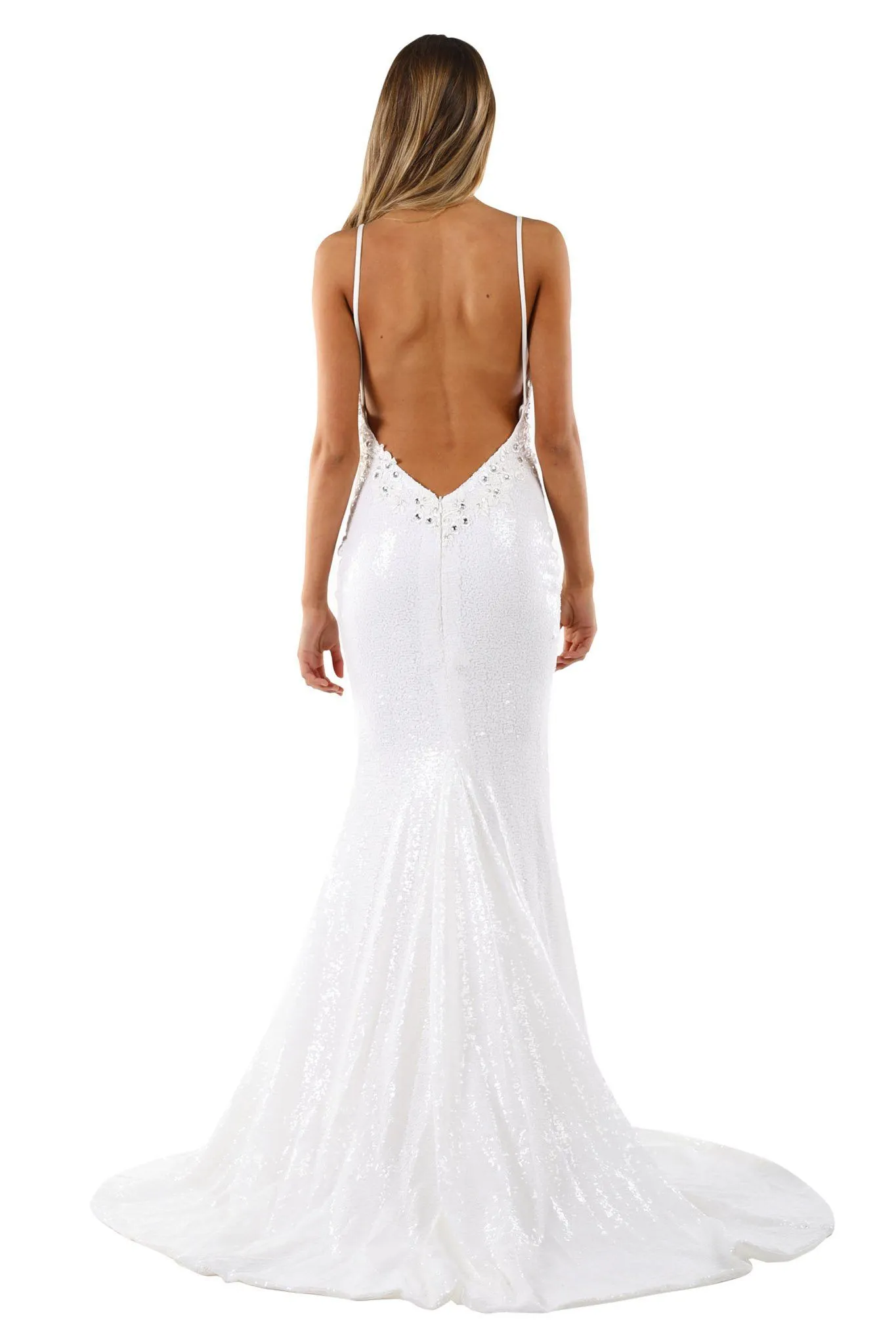 Roselle Luxe Gown - White (S - Clearance Sale)