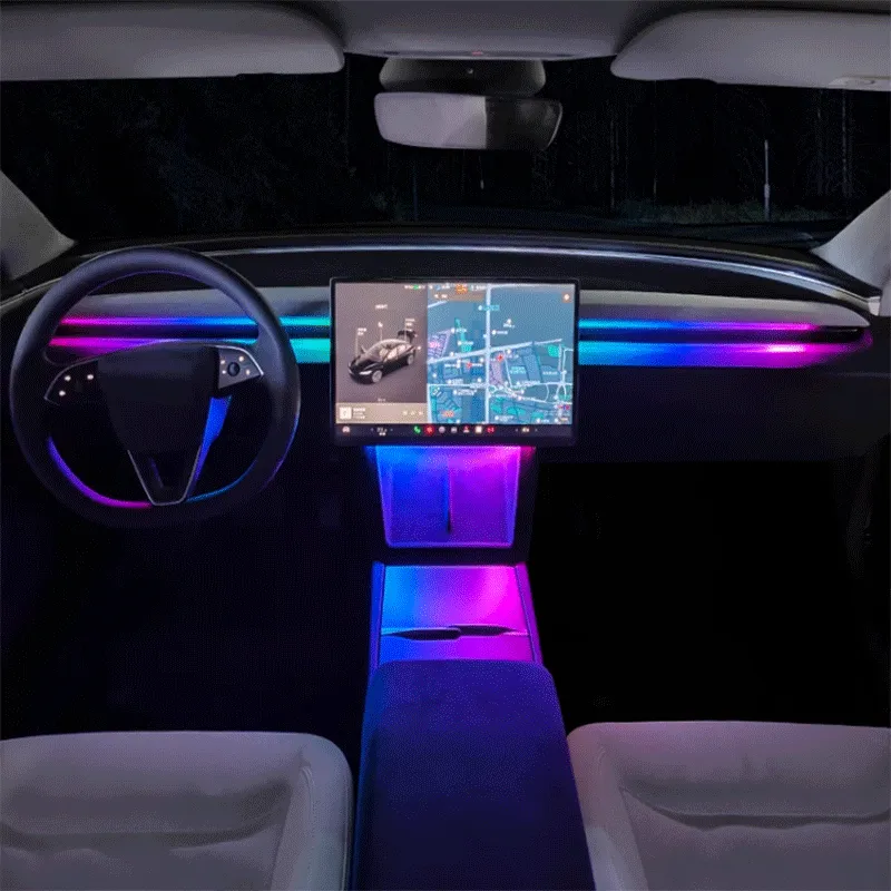 TAPTES® Central Control Intelligent Ambient Lighting for Tesla Model 3 Highland 2024
