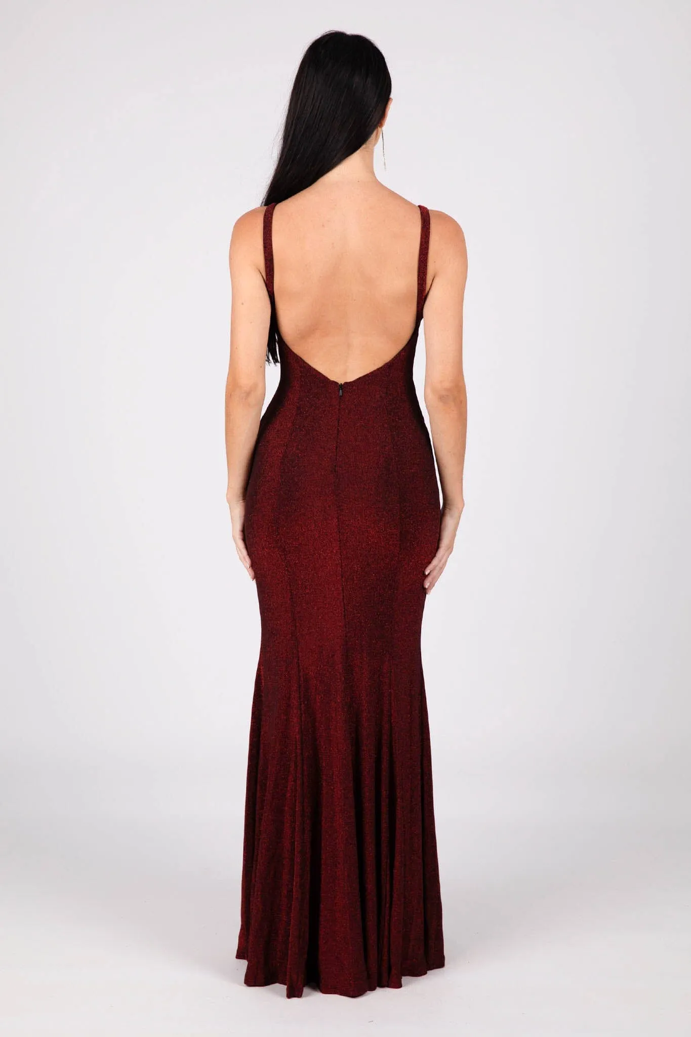 Thalia Gown - Shimmer Wine