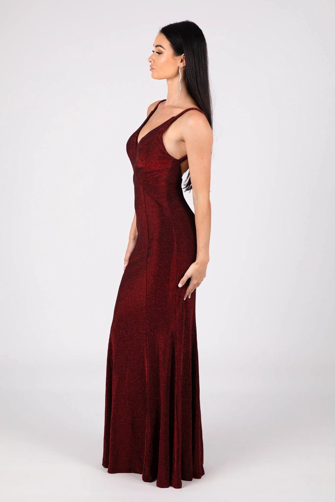 Thalia Gown - Shimmer Wine