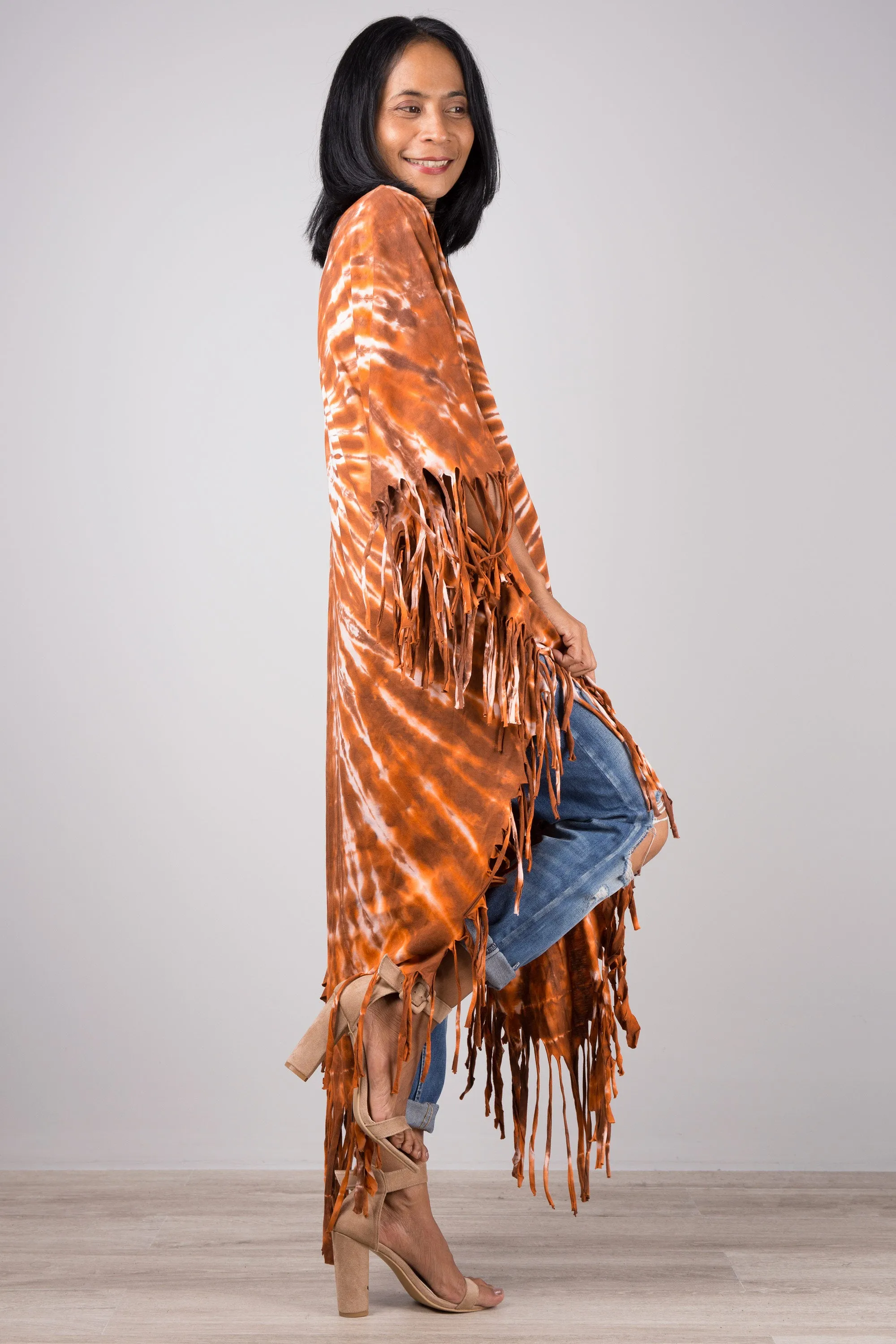 Tie dye poncho top