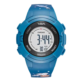 V2A Boys Green Planets Digital Watch - Sports Watch for Boys Age 5-13 | Latest Watch for Kids | Gift for Kids | Return Gifts | Birthday Gifts | Gift for Girls | Gift for Boys