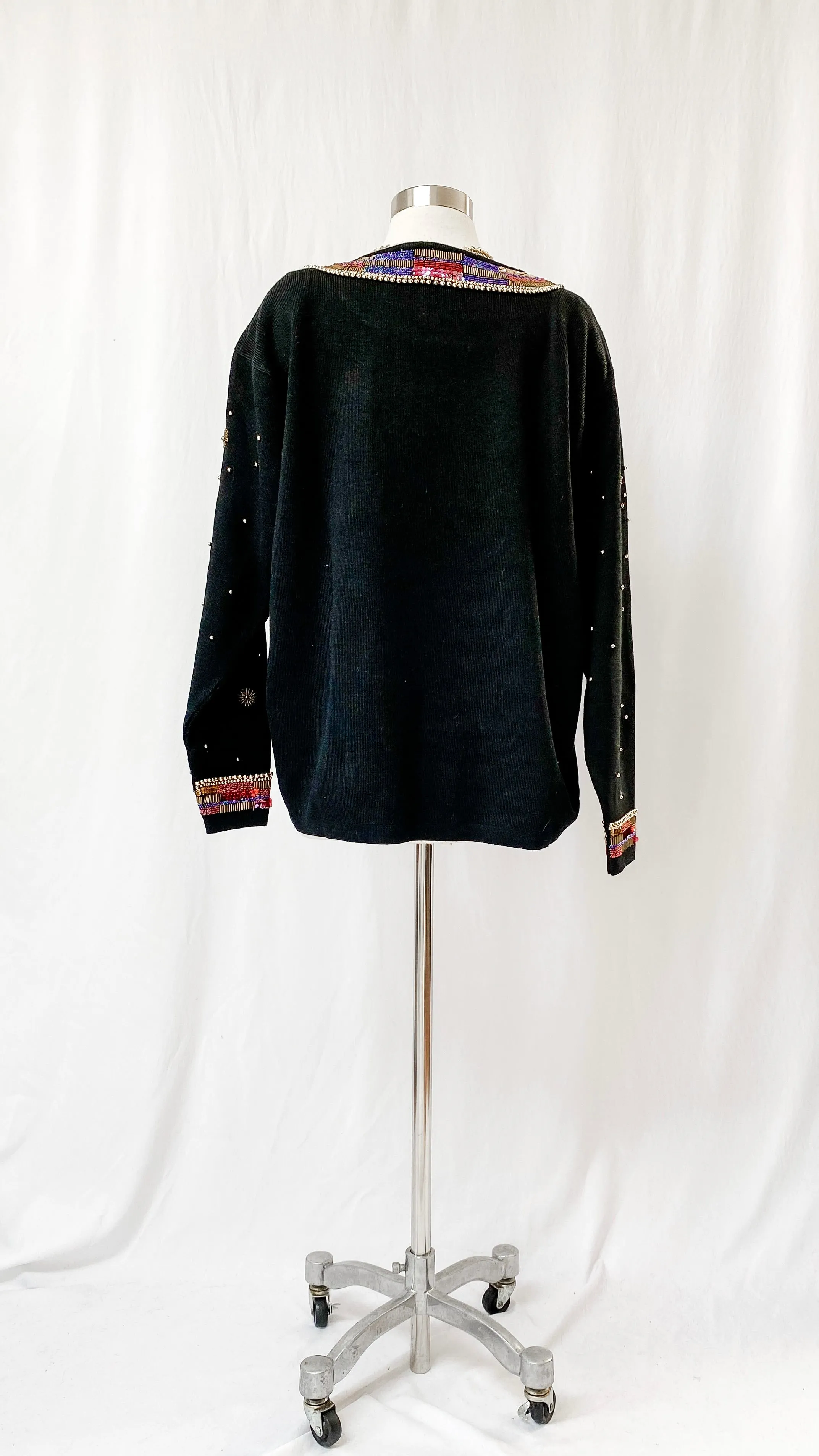 Vintage 80’s Premiere Beaded Knit Top (L)