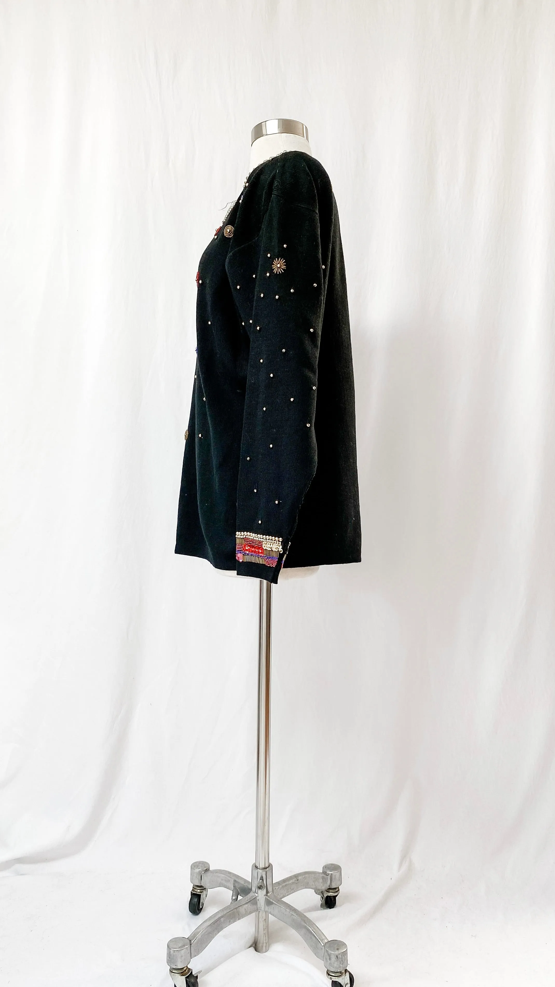 Vintage 80’s Premiere Beaded Knit Top (L)