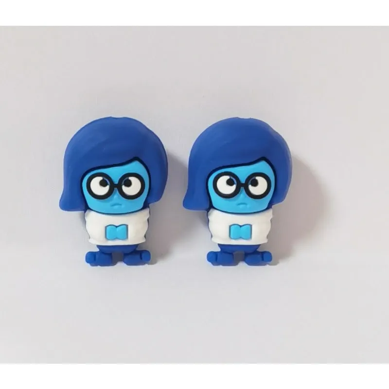 Wholesale 10pcs 3D Cartoon Cute Blue Green Villain DIY Ballpoint Pen Silicone Beads