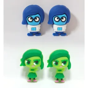 Wholesale 10pcs 3D Cartoon Cute Blue Green Villain DIY Ballpoint Pen Silicone Beads