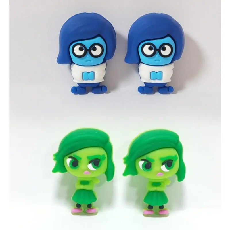 Wholesale 10pcs 3D Cartoon Cute Blue Green Villain DIY Ballpoint Pen Silicone Beads
