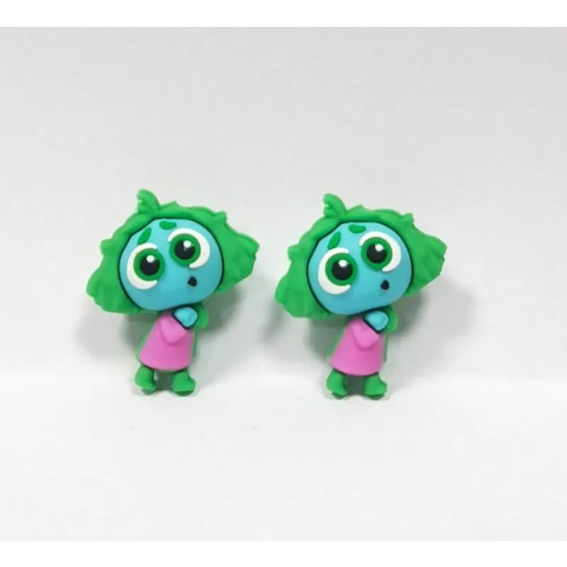 Wholesale 10pcs 3D Cartoon Cute Orange Green Villain DIY Ballpoint Pen Silicone Beads